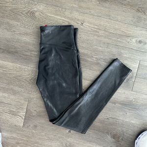 SPANX® Faux Leather Leggings - Size Medium